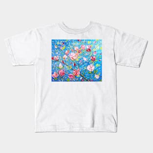 Blooming Magnolia in a Catalan Village Kids T-Shirt